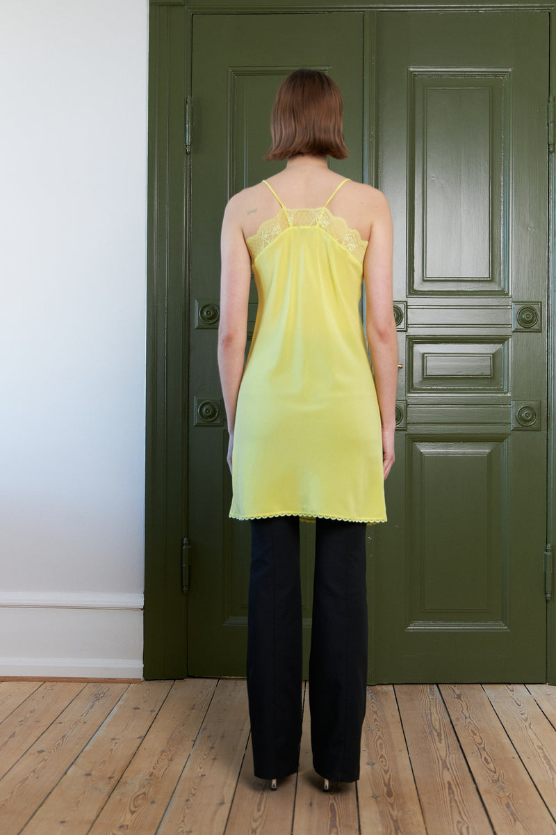 Stella Nova Cita Kjole Slip Dress 158 Pale Lime Yellow