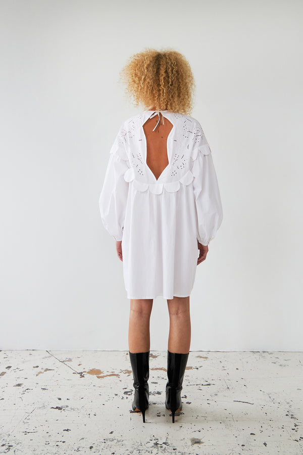Stella Nova Embroidery Anglaise mini dress Dress 001 White