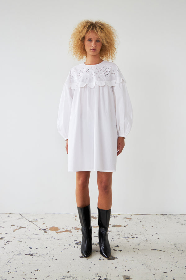 Stella Nova Embroidery Anglaise mini dress Dress 001 White