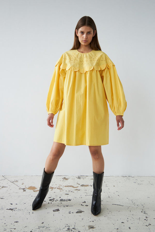 Stella Nova Embroidery Anglaise mini dress Dress 115 Sweet Yellow