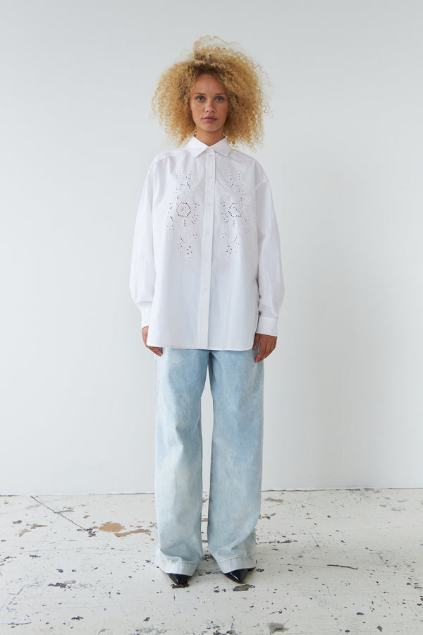 Stella Nova Embroidery Anglaise shirt Shirt 001 White