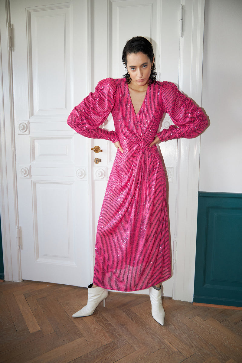 Stella Nova Midi sequins dress Dress 558 Pale Pink