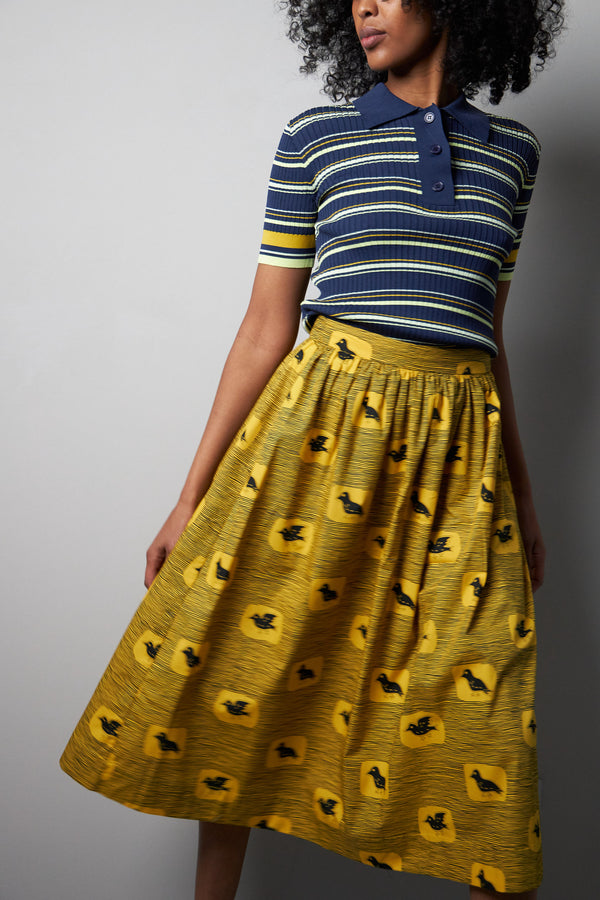 Stella Nova Voluminous midi skirt Skirt 118 Burned Yellow