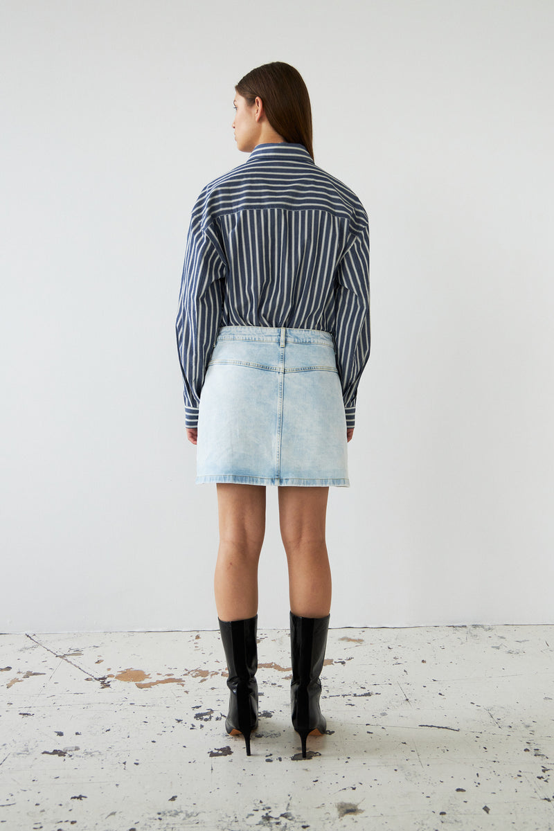 Stella Nova Washed mini denim skirt Skirt 301 Soft Sky